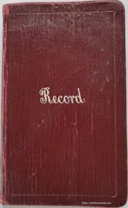 James Pettit and Martha McCune Family Record Book Cover